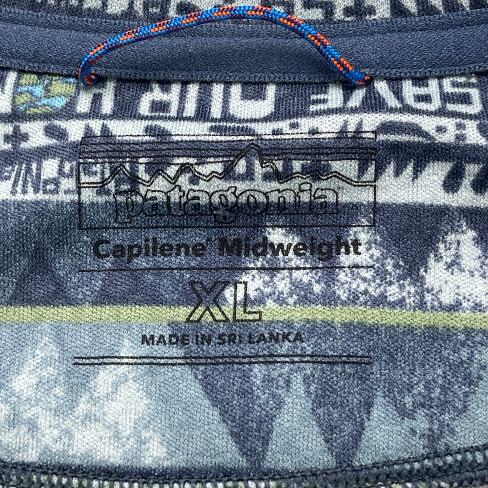 Patagonia Capilene Midweight Crew XL Mens Base Layer Shirt Save Our Home Graphic - Picture 2 of 8